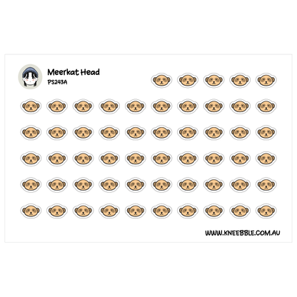 Meerkat Planner Stickers - Cute Wild Animal Icons - Safari Journal Supplies - Zoo Animal Decor
