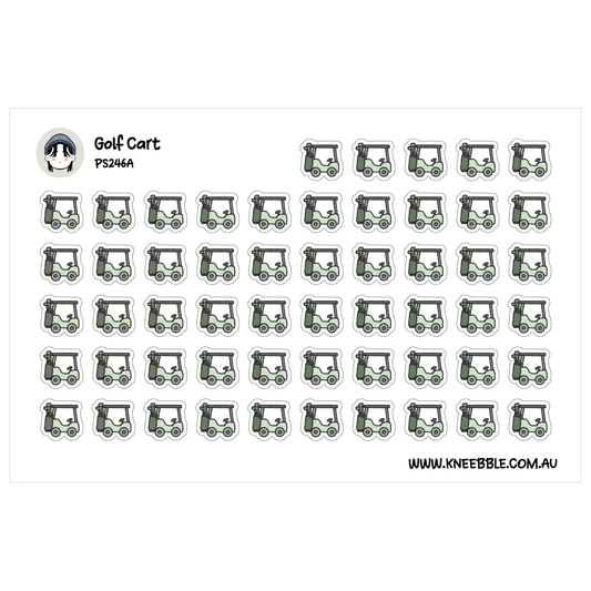 Golf Cart Planner Stickers - Golf Day - Sports Journal Stickers