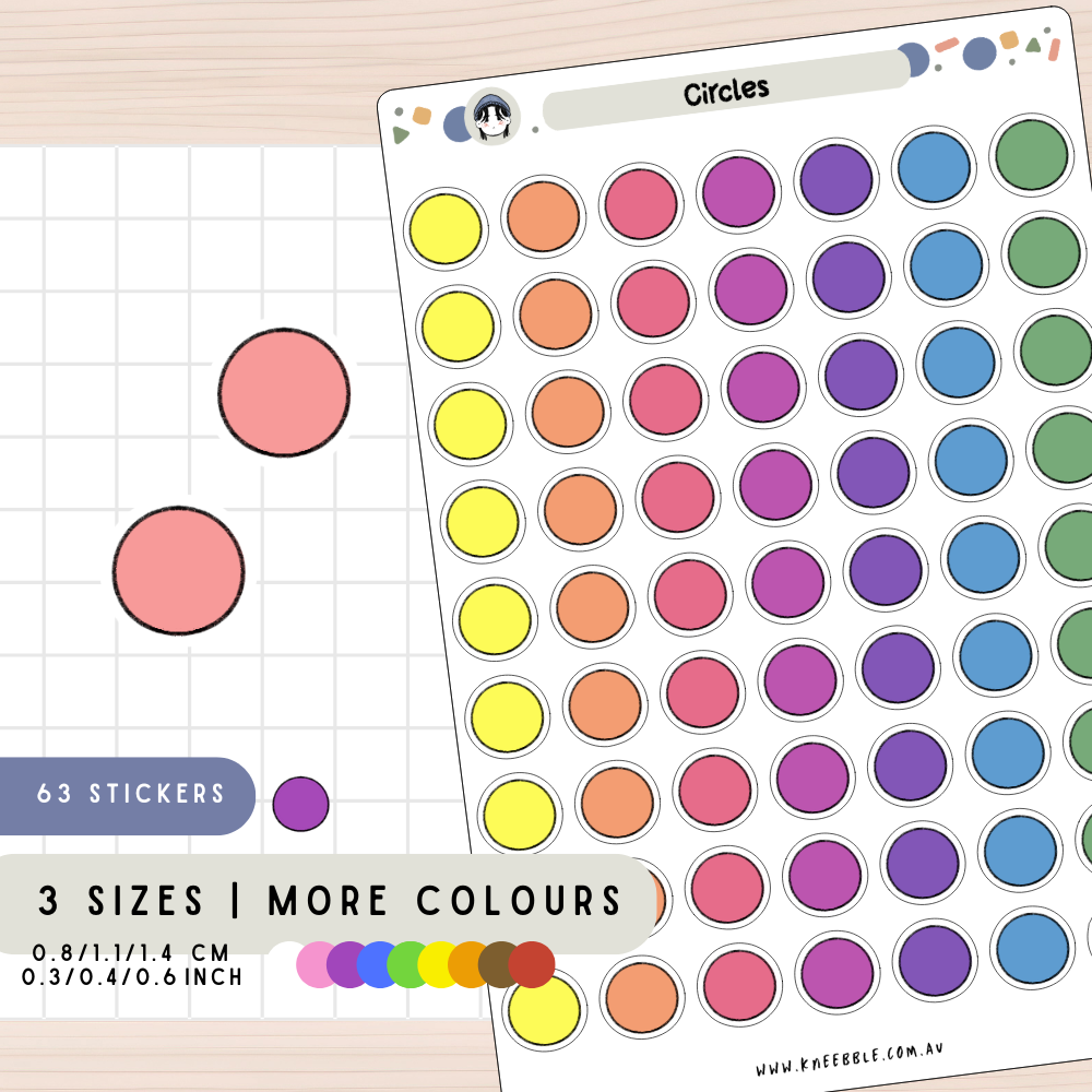 Circle Dot Shape Planner Stickers
