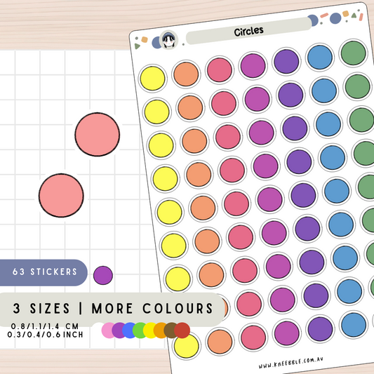 Circle Dot Shape Planner Stickers