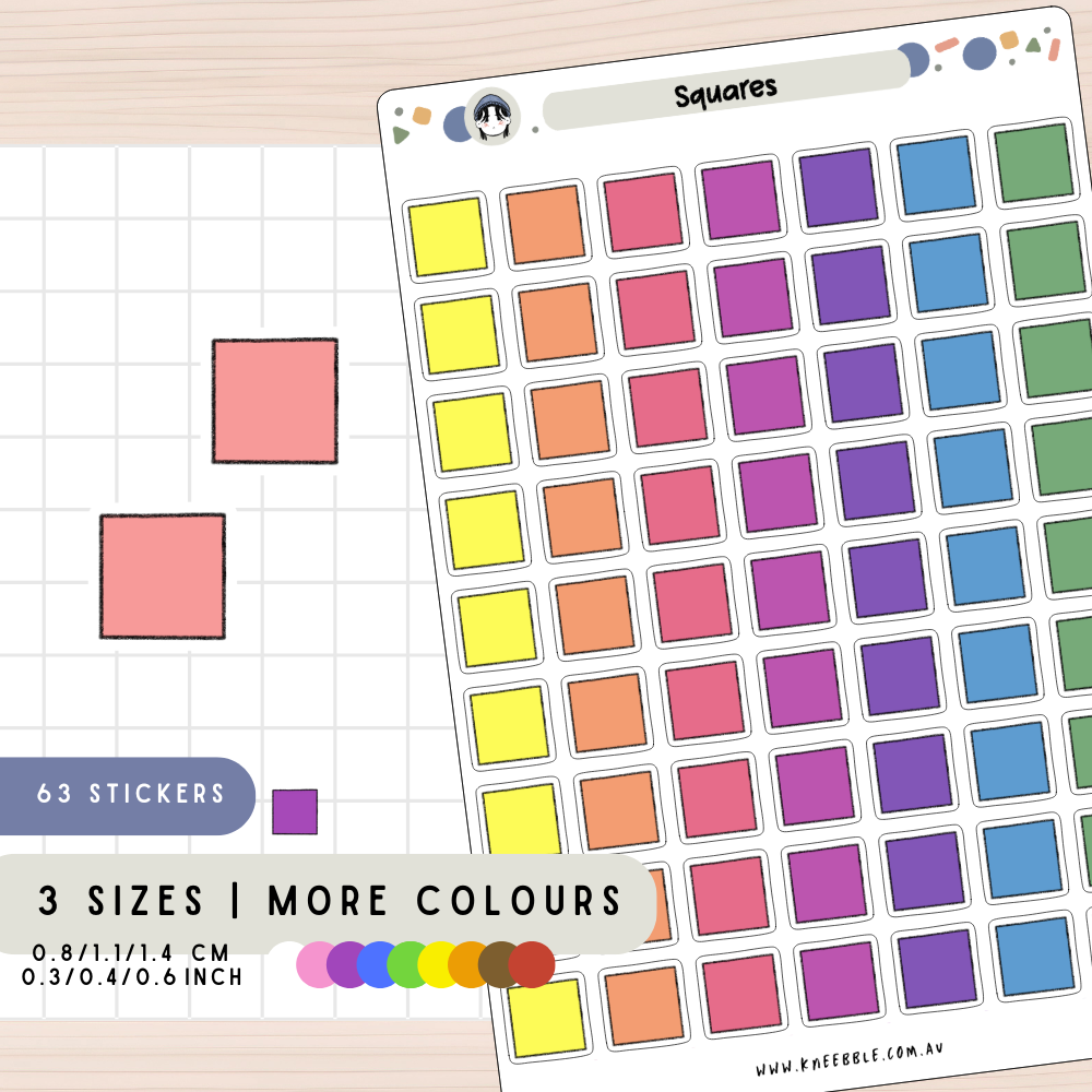 Square Shape Planner Stickers