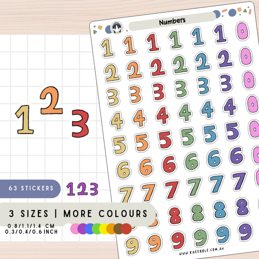 Number Date Calendar Planner Stickers