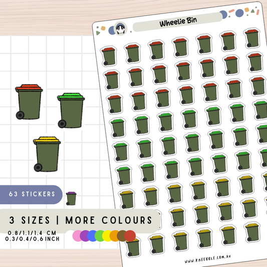Wheelie Bin Planner Stickers