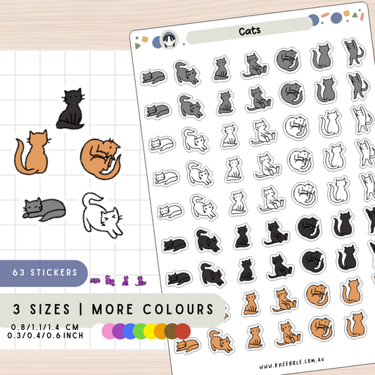 Kitty Cat Animal Planner Stickers
