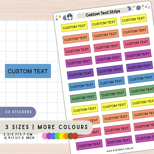 Custom Header Text Personalised Label Planner Stickers