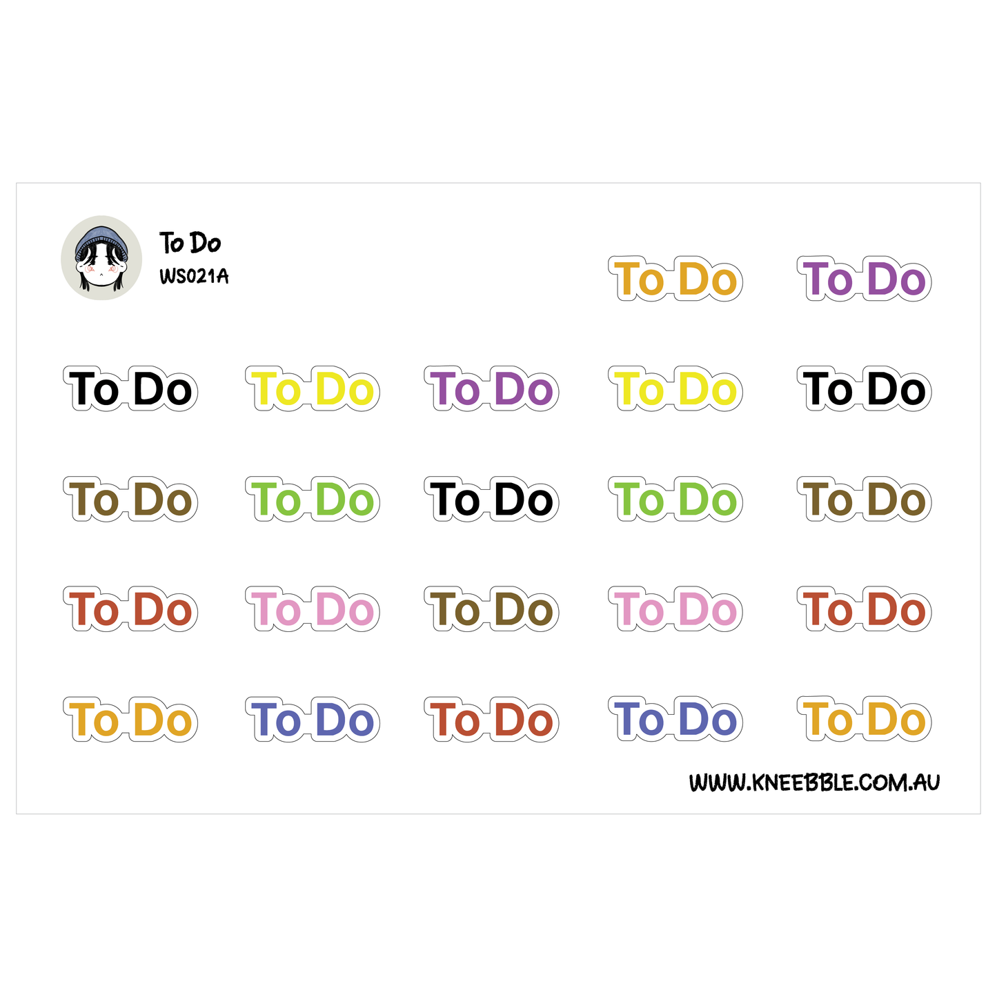 To Do Text Planner Stickers - Priority Reminder Labels