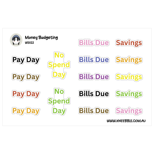 Personal Finance Planner Stickers - Budget, Savings, Expenses