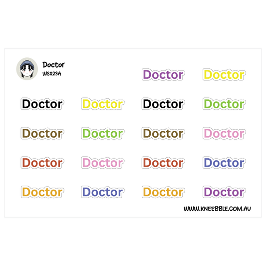 Doctor Planner Stickers - Appointment Reminder Text Labels