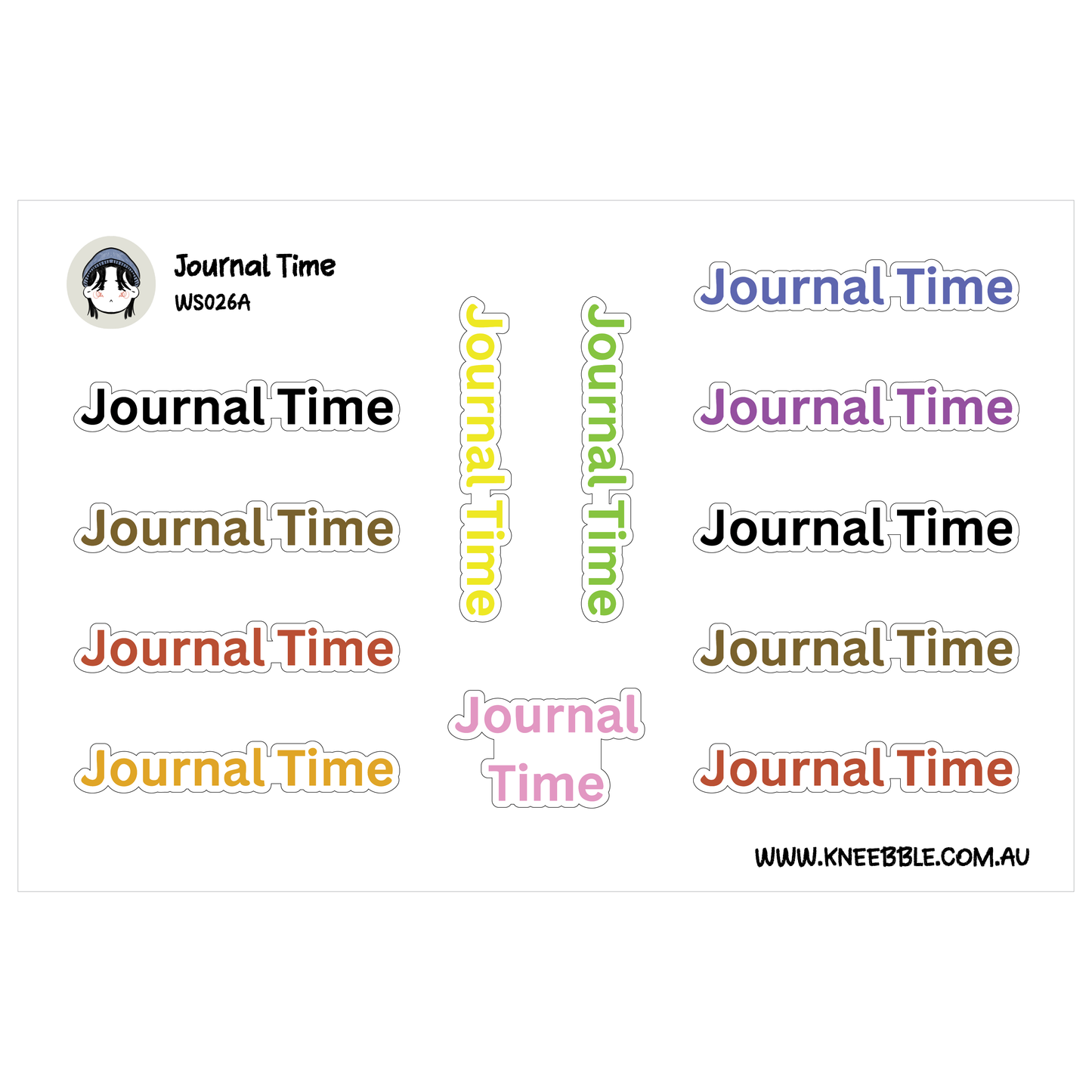 Journal Time Planner Stickers - Self Care Labels