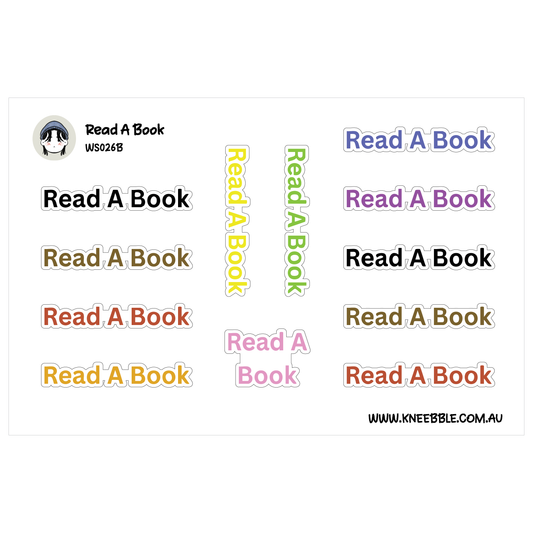 Read A Book Planner Stickers - Self Care Labels