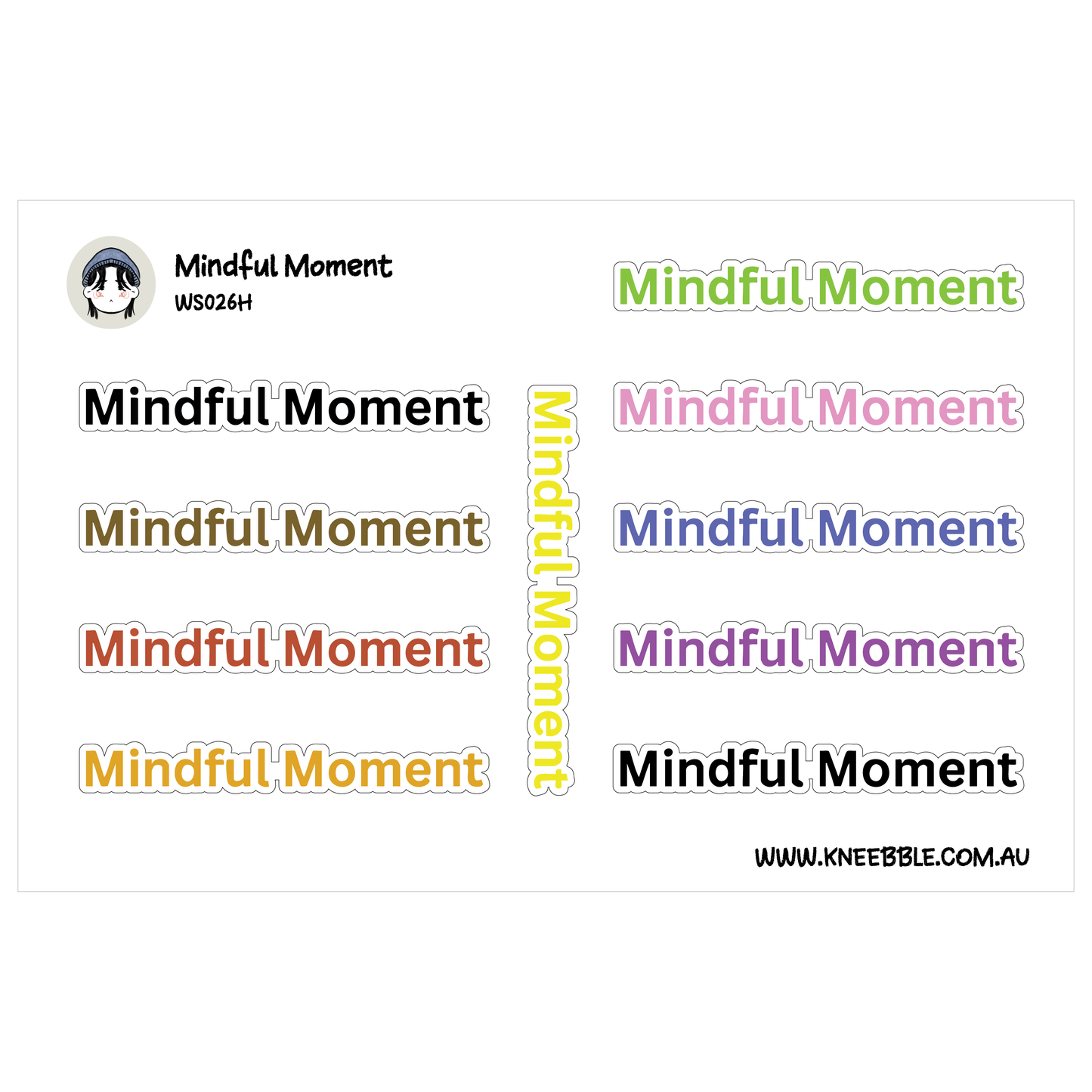 Mindful Moment Planner Stickers - Self Care Labels