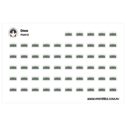 a grid of green grass icons arranged in a visually pleasing pattern.