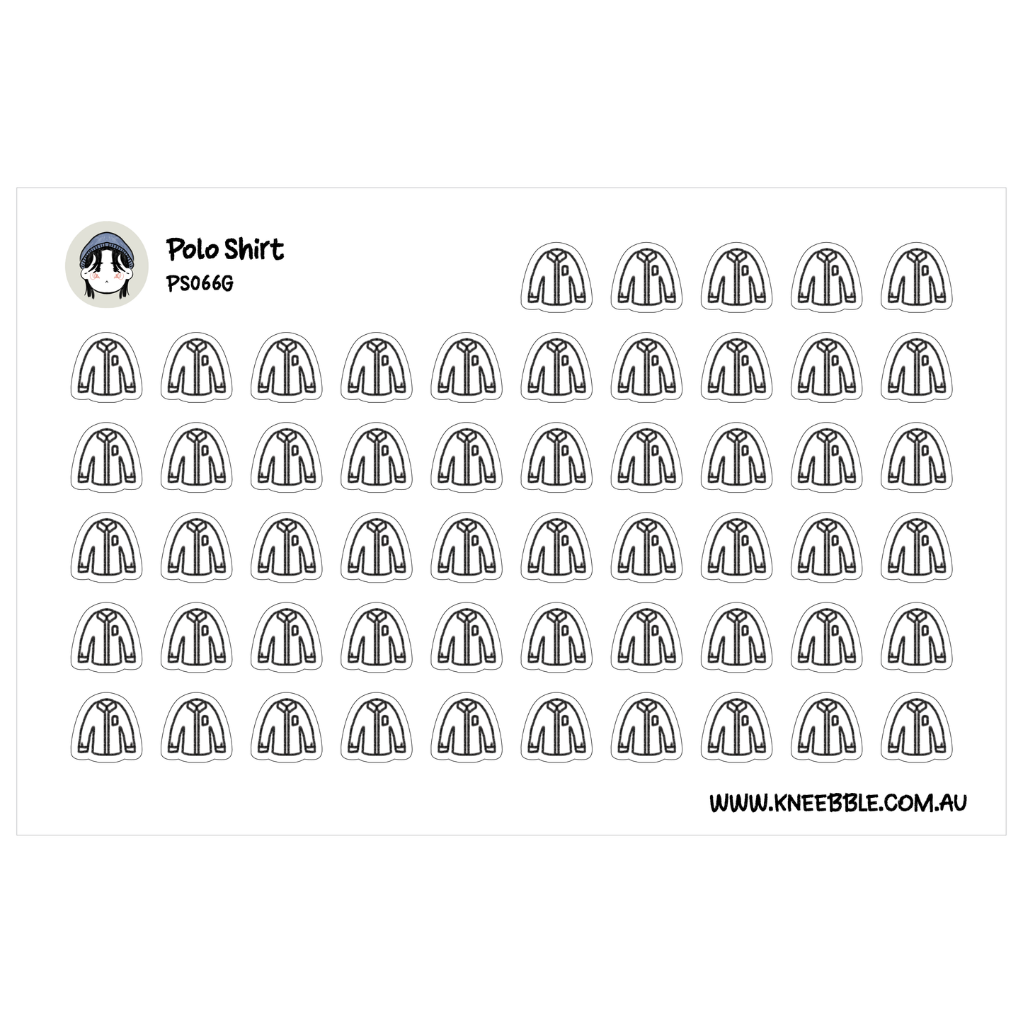 a grid of black and white icons depicting various clothing items, such as a polo shirt, a tie, and a jacket.