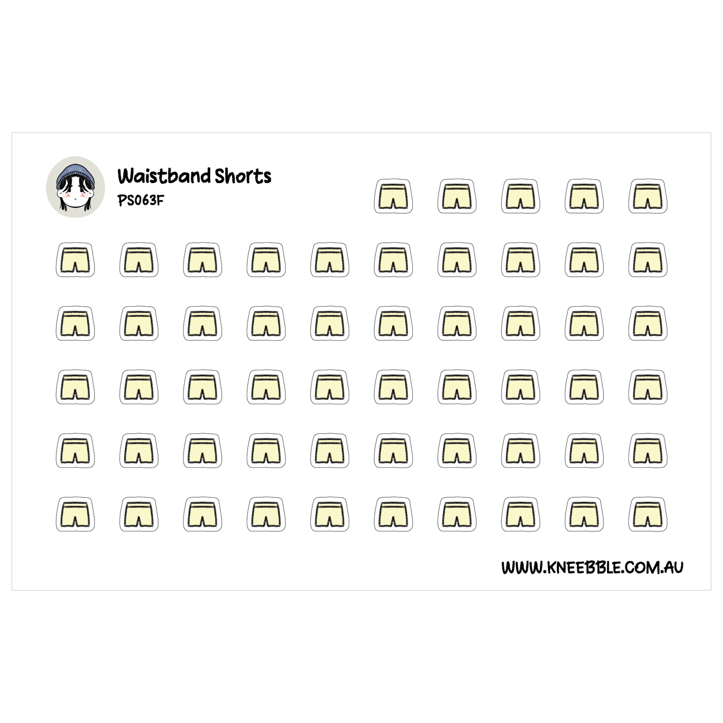 a grid of identical yellow shorts, arranged in a repeating pattern.