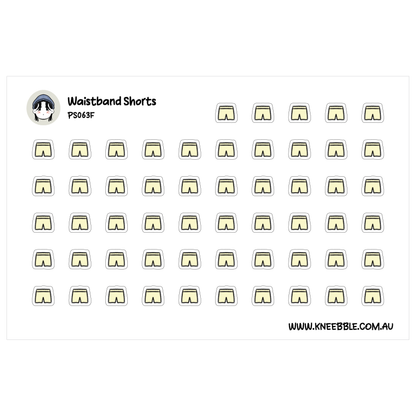 a grid of identical yellow shorts, arranged in a repeating pattern.