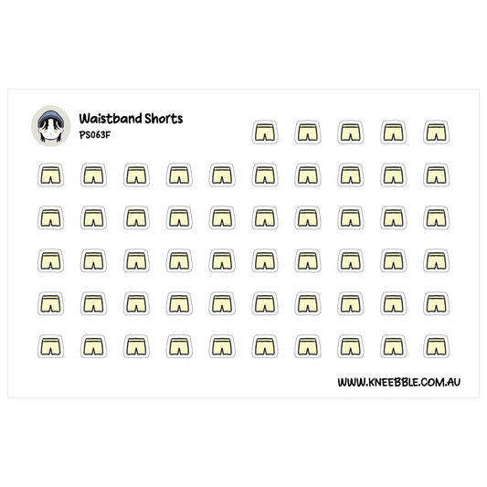 a grid of identical yellow shorts, arranged in a repeating pattern.