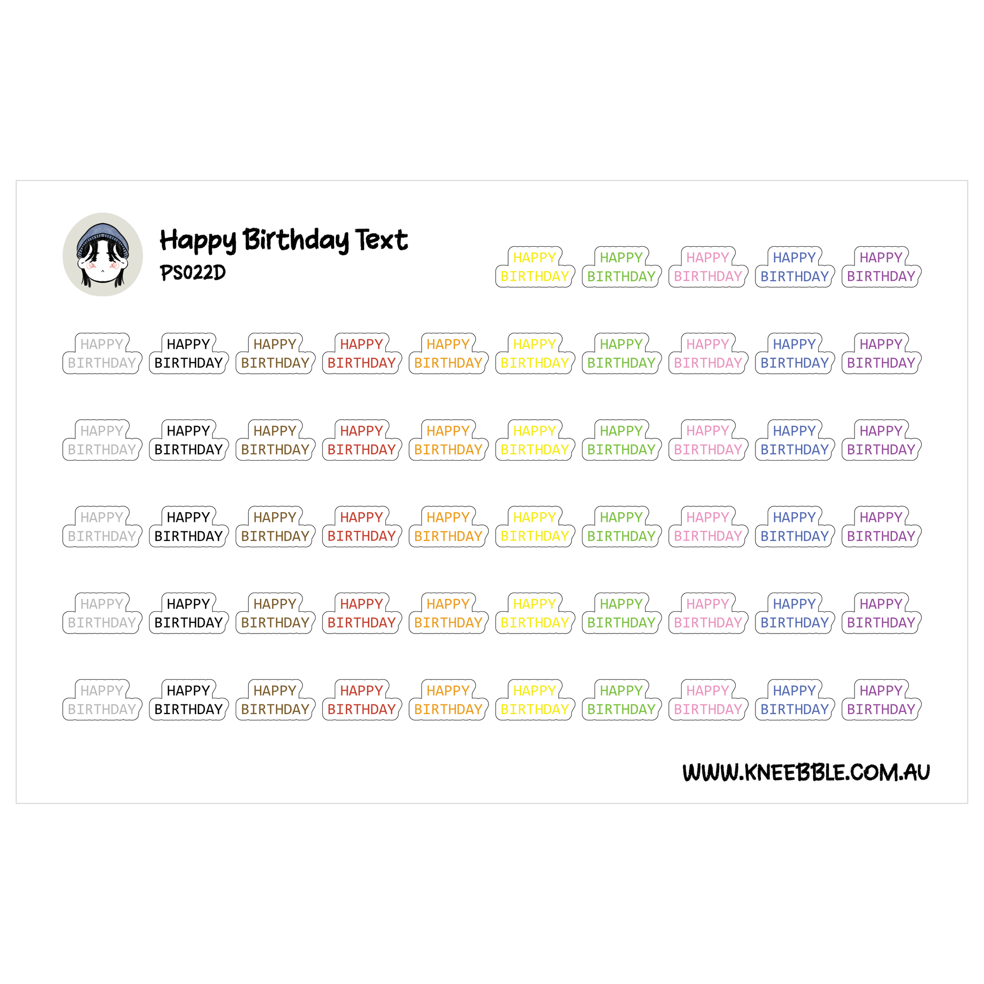 a collection of colorful birthday-themed text blocks, each with a different color and pattern. The text appears to be a birthday greeting or message, with the words "Happy Birthday" repeated in various colors and arrangements. The image is not a single, continuous scene but rather a collage of individual blocks, creating a festive and celebratory atmosphere.