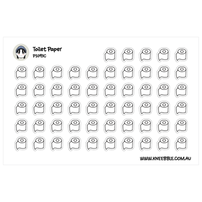 a grid of identical toilet paper rolls, arranged in a visually pleasing pattern.