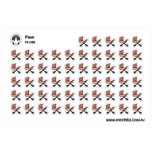 a grid of repeating icons, each depicting a stroller or baby carriage. The icons are arranged in a visually pleasing pattern, creating a sense of order and consistency across the image.