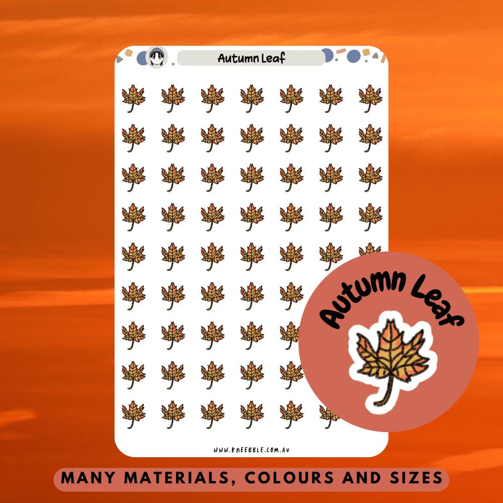 Welcome sweater weather with these charming autumn leaf stickers! Great for adding a cozy seasonal touch to your planner, journal, or scrapbook. Ideal for fall lovers, nature fans, and anyone who enjoys warm tones and rustic vibes in their stationery.