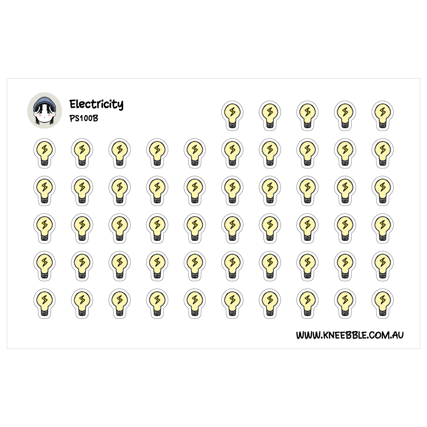 a grid of small yellow light bulb icons arranged in a repeating pattern.