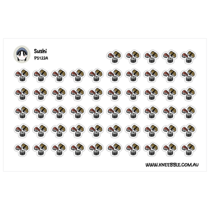 a grid of small, repeating icons depicting sushi rolls.