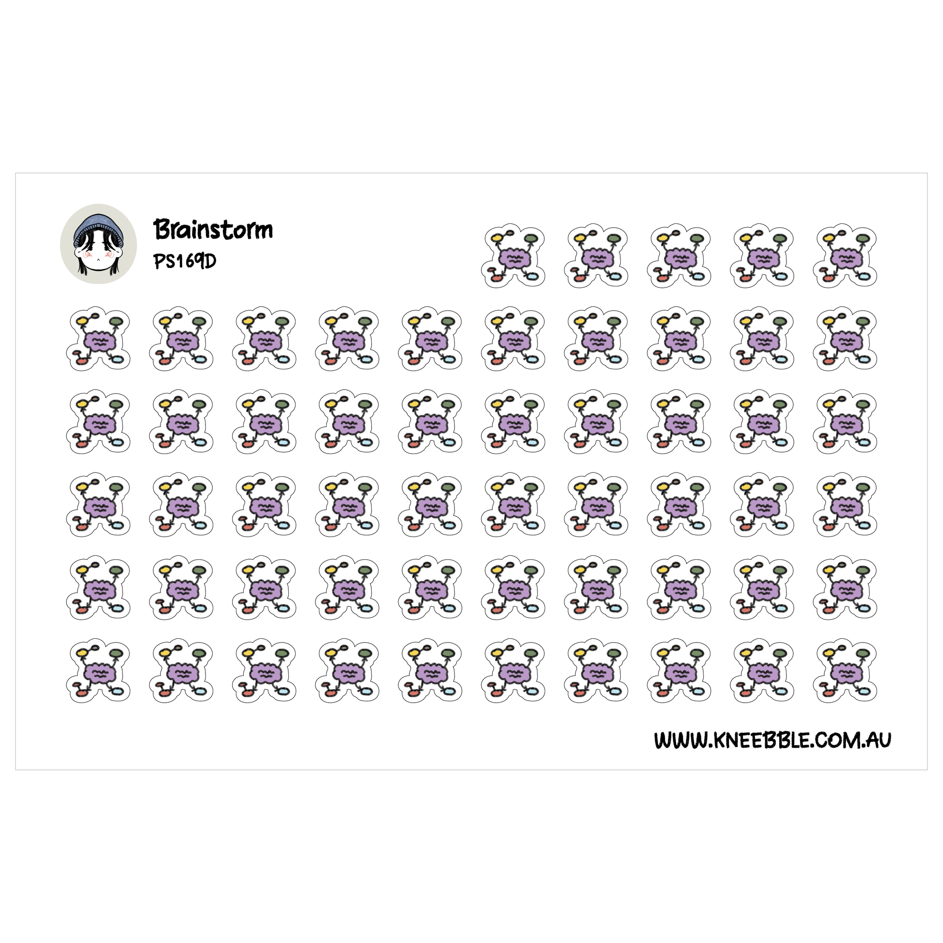 a grid of small, colorful stickers with various shapes and patterns.