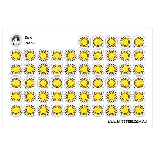 a grid of yellow sun icons arranged in a visually pleasing pattern.