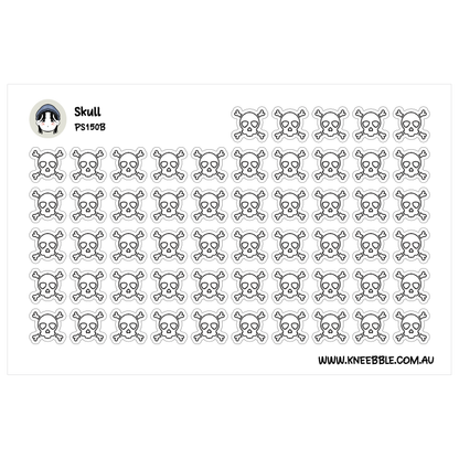 a grid of identical skull and crossbones icons arranged in a repeating pattern.