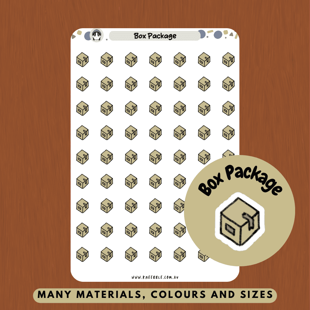 Brown mail delivery package planner stickers great for reminders and keeping track of items sent and delivered.