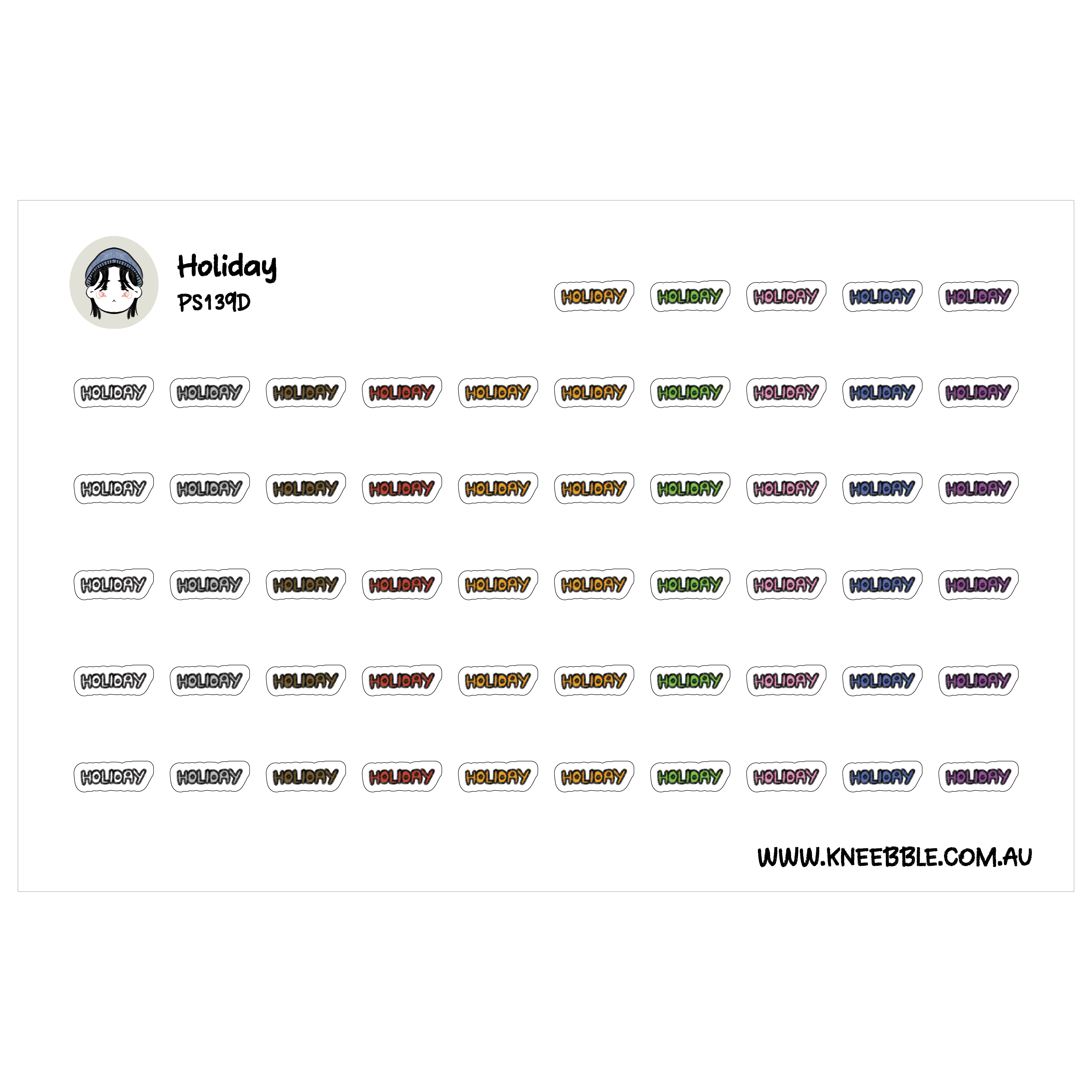 Holiday Planner Stickers – Colorful Vacation Labels & Leave Tracker Set ...