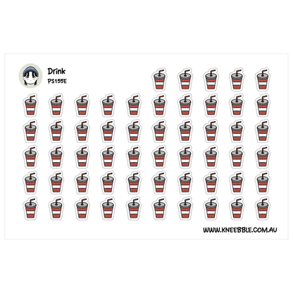 a grid of red and white cup icons, arranged in rows and columns.