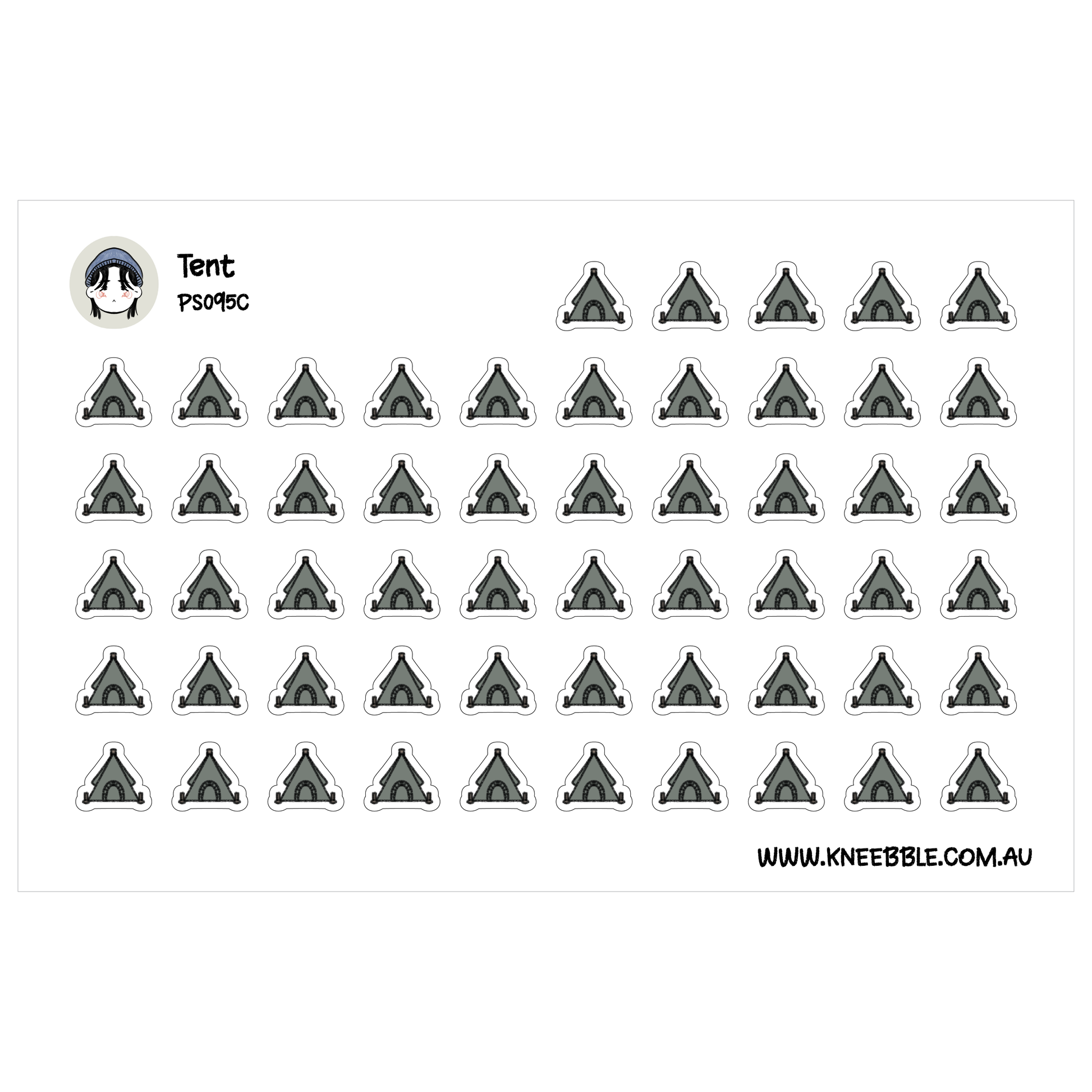 a grid of black and white triangular shapes, which appear to be stickers or cutouts. The stickers are arranged in rows and columns, creating a visually organized and structured composition.