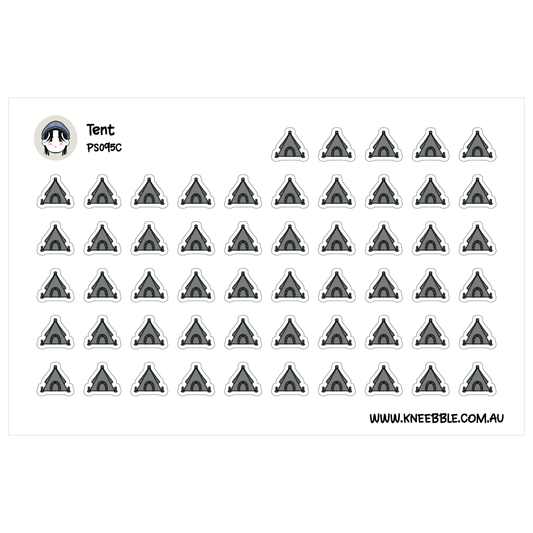 a grid of black and white triangular shapes, which appear to be stickers or cutouts. The stickers are arranged in rows and columns, creating a visually organized and structured composition.