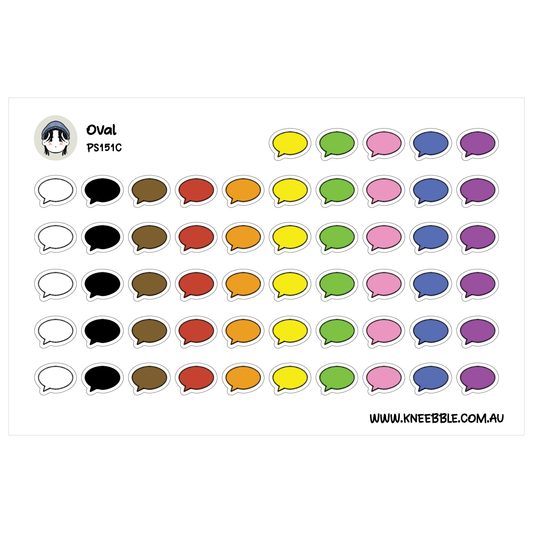 a grid of various colored speech bubbles, each with a different color and size. The speech bubbles are arranged in rows and columns, creating a visually appealing and organized display.