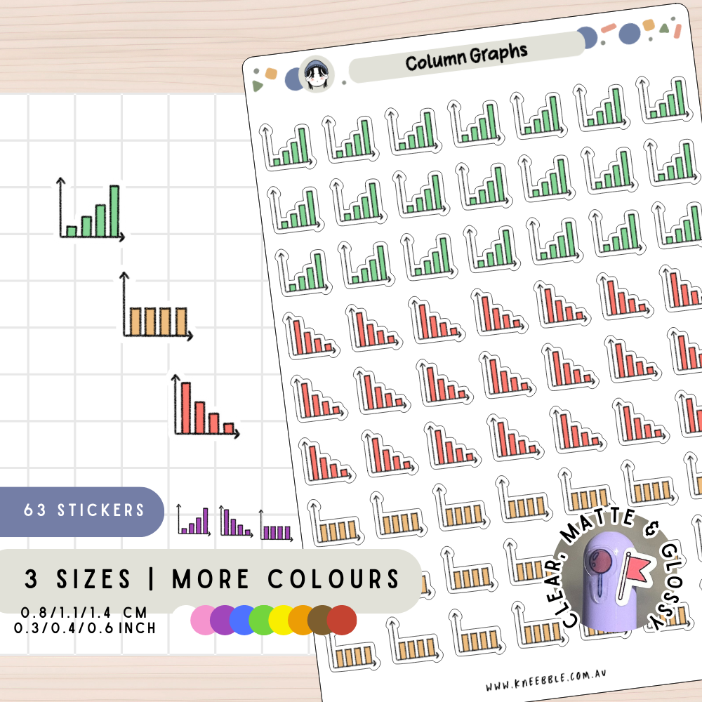 Column Graphs Planner Stickers – Kneebble