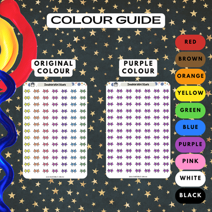 Double Mini Star Planner Stickers