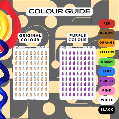 Pump Container Planner Stickers