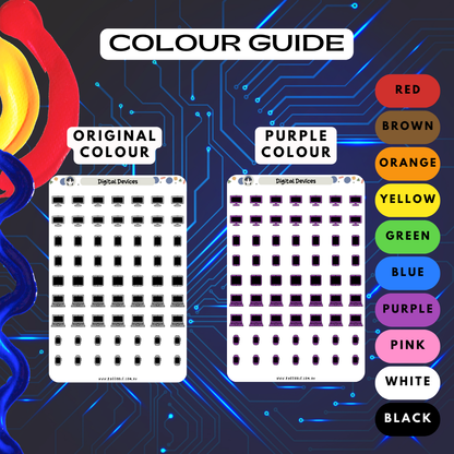 Digital Devices Planner Stickers