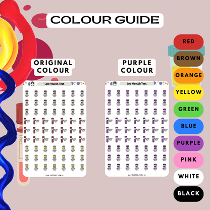 Lab Health Tests Planner Stickers