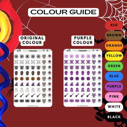 Spooky Halloween Season Planner Stickers