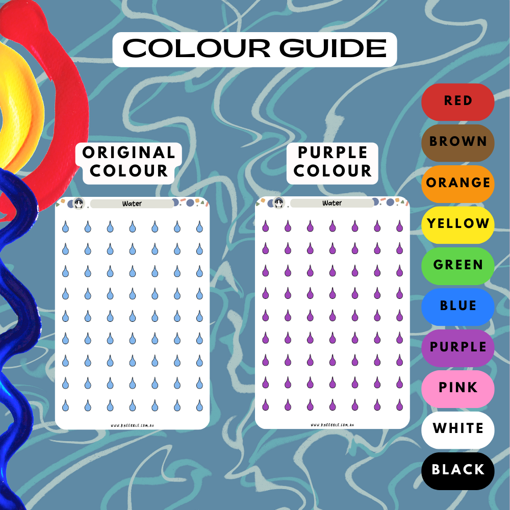 Water Droplet Planner Stickers