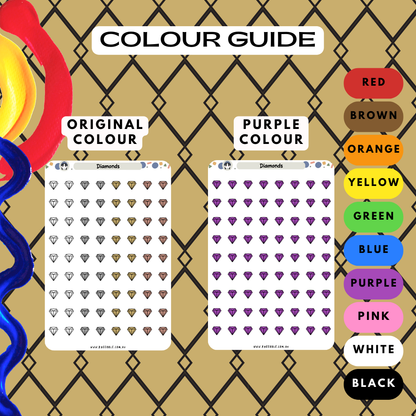Diamonds Planner Stickers