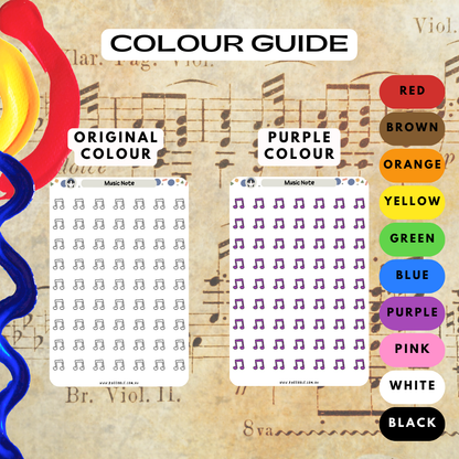 Music Note Planner Stickers