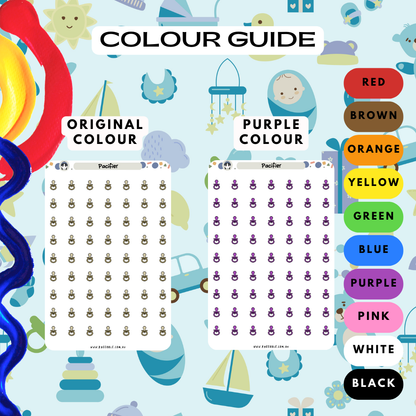 Pacifier Planner Stickers