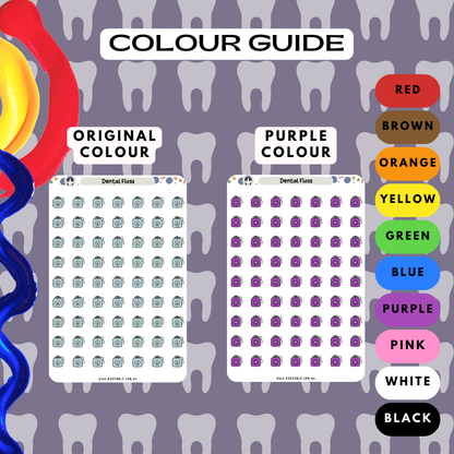 Dental Floss Planner Stickers