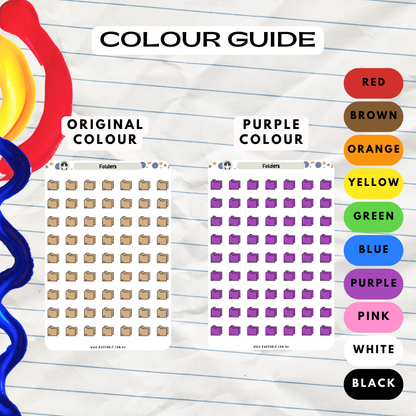 Folders File Organiser Planner Stickers