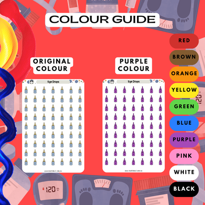 Eye Drops Planner Stickers