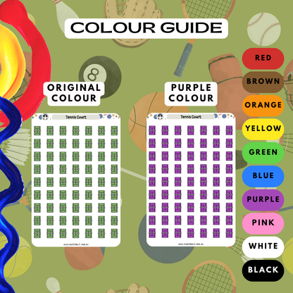 Tennis Court Planner Stickers