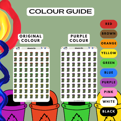 Wheelie Bin Planner Stickers